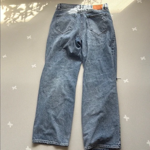 Hidden- Blue Flare Wide Leg Distressed Jeans - Picture 9 of 10